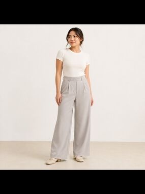 NWT Halara Flex Crepe Petite Wide Leg Pants Medium